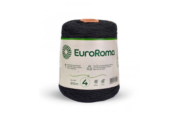 BARBANTE EUROROMA COLORIDO 4/4 600G 915 M PRETO