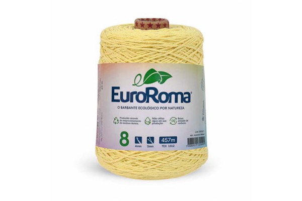 BARBANTE EUROROMA COLORIDO 4/8 600G 457M AMARELO BEBE