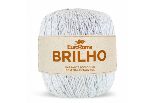 BARBANTE EUROROMA BRILHO OURO 4/6 400G 406M BRANCO