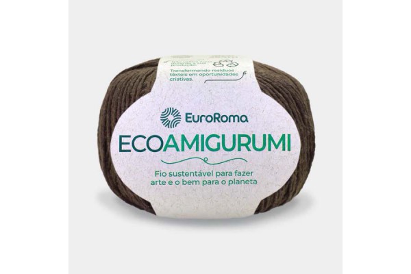 LINHA ECOAMIGURUMI EUROROMA 160G MARROM