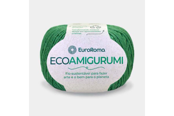 LINHA ECOAMIGURUMI EUROROMA 160G VERDE BANDEIRA