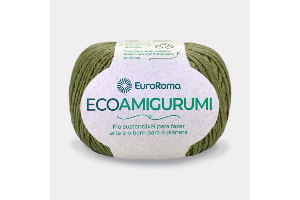 LINHA ECOAMIGURUMI EUROROMA 160G VERDE MILITAR