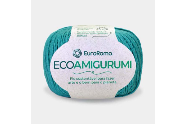 LINHA ECOAMIGURUMI EUROROMA 160G VERDE AGUA ESCURO
