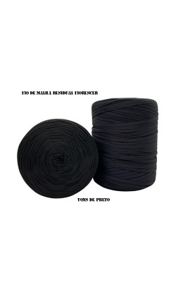 FIO DE MALHA RESIDUAL FIORESCER 1KG TONS DE PRETO