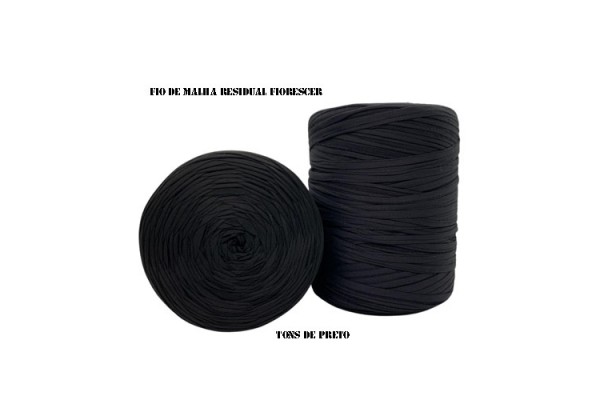 FIO DE MALHA RESIDUAL FIORESCER 1KG TONS DE PRETO FIO DE MALHA RESIDUAL FIORESCER 1KG TONS DE PRETO