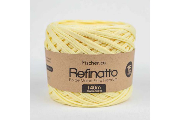 FIO DE MALHA REFINATTO FISCHER 15MM AMARELO BEBE