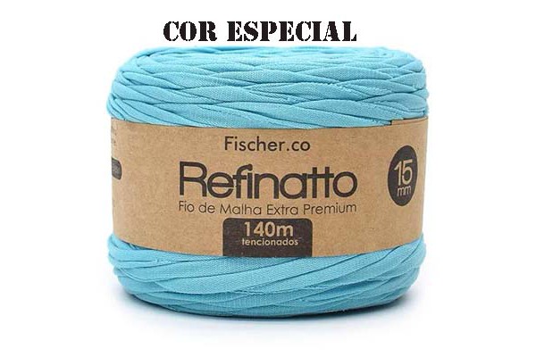 FIO DE MALHA REFINATTO FISCHER 15MM ESPECIAL TURQUESA