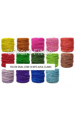 FIO DE SISAL AZUL CLARO 300/1 10M UNIART