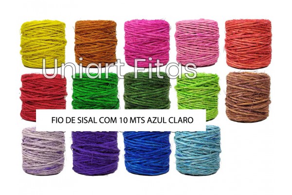 FIO DE SISAL AZUL CLARO 300/1 10M UNIART