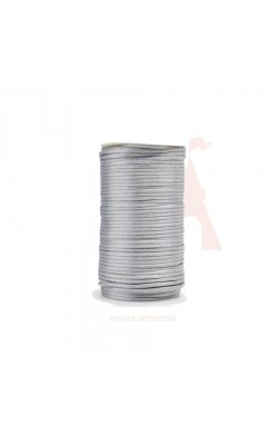 CORDAO DE CETIM 4MM ARTE PUNTO 100MT PRATA