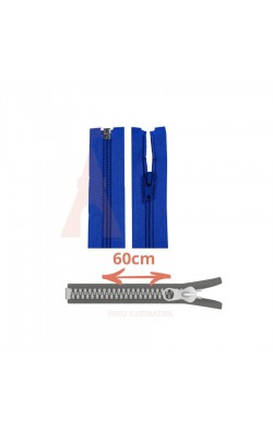 ZIPER NYLON DESTACAVEL 60CM CLOZR AZUL ROYAL