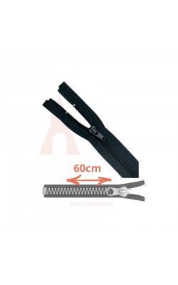 ZIPER NYLON DESTACAVEL 60CM CLOZR AZUL MARINHO