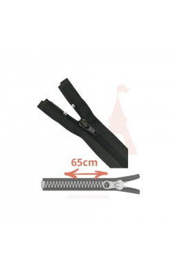 ZIPER NYLON DESTACAVEL 65CM CLOZR PRETO 
