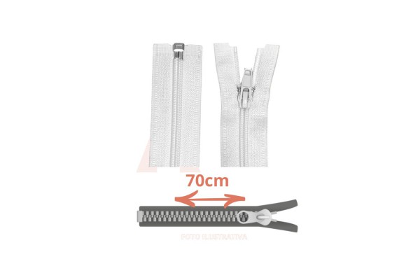 ZIPER NYLON DESTACAVEL 70 CM CLOZR BRANCO ZIPER NYLON DESTACAVEL 70 CM CLOZR BRANCO