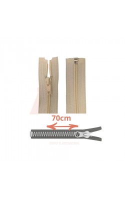 ZIPER NYLON DESTACAVEL 70 CM CLOZR NUDE