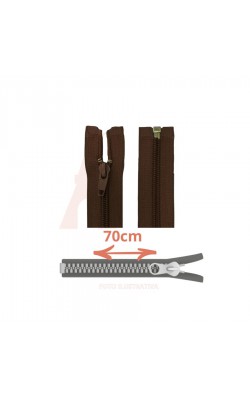 ZIPER NYLON DESTACAVEL 70 CM CLOZR MARROM