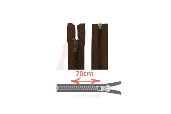 ZIPER NYLON DESTACAVEL 70 CM CLOZR MARROM ZIPER NYLON DESTACAVEL 70 CM CLOZR MARROM