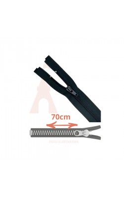 ZIPER NYLON DESTACAVEL 70 CM CLOZR AZUL MARINHO