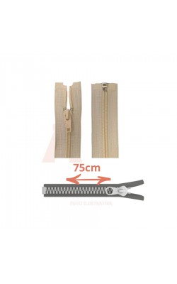 ZIPER NYLON DESTACAVEL 75CM CLOZR NUDE