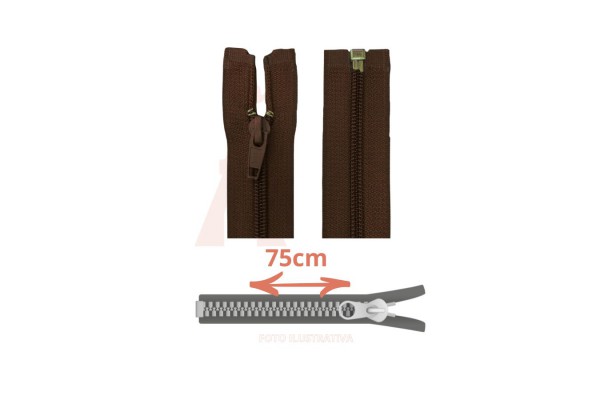 ZIPER NYLON DESTACAVEL 75CM CLOZR MARROM ZIPER NYLON DESTACAVEL 75CM CLOZR MARROM