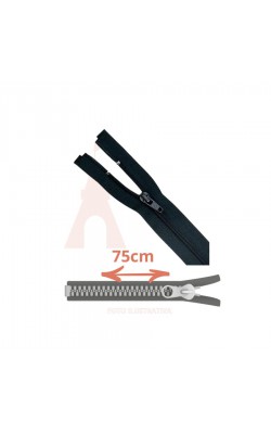 ZIPER NYLON DESTACAVEL 75CM CLOZR AZUL MARINHO