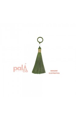 PINGENTE TASSEL 15CM VERDE BANDEIRA
