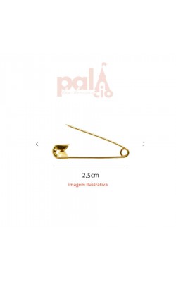 ALFINETE DE SEGURANCA OURO C/ 50PC