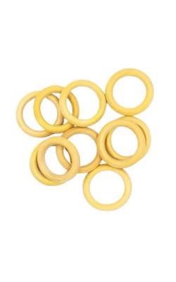 ARGOLA DE MADEIRA 30MM COM 10 UNIDADES 