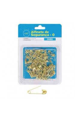 ALFINETE DE SEGURANCA 0 COM 100 PECAS DOURADA
