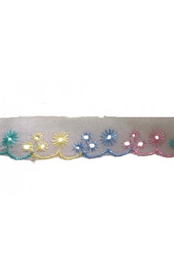 BORDADO INGLES 2,5CM MULTI COLOR 13,7M