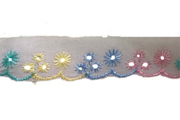 BORDADO INGLES 2,5CM MULTI COLOR 13,7M