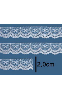 RENDA DE POLIAMIDA LARG 2CM 50MT BRANCA