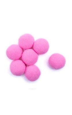 POM POM 20MM COM 100 UNIDADES ROSA