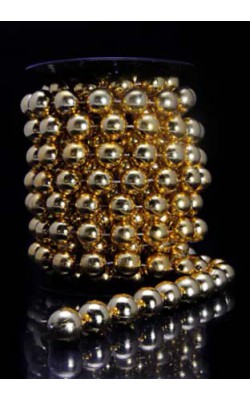 CORRENTE PEROLA 12MM DOURADO 10MT