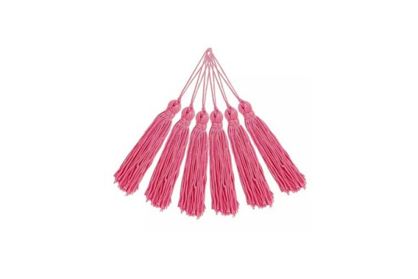 PINGENTE DE TASSEL 7CM COM 10 PECAS NYBC ROSA ESCURO