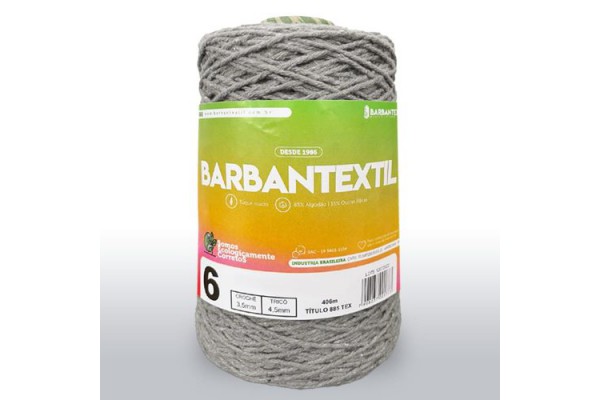 BARBANTEXTIL ARTESANAL 4/6 406M 400G CINZA