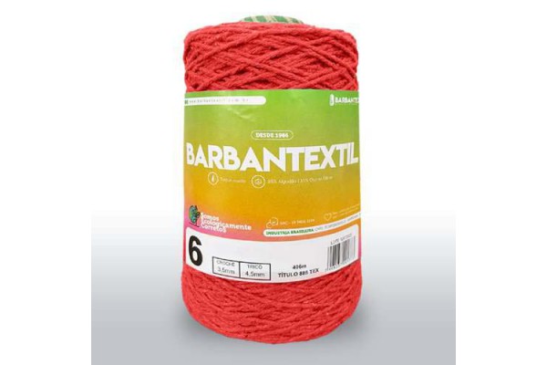 BARBANTEXTIL ARTESANAL 4/6 406M 400G VERMELHO