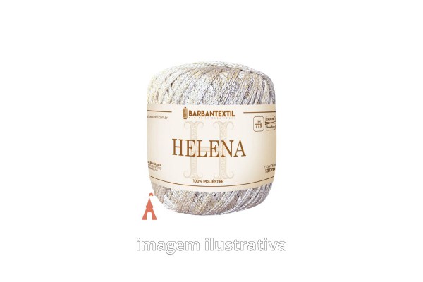 FIO HELENA 130M BRANCO BRILHO DOURADO 