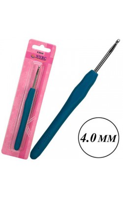 AGULHA DE CROCHE NYBC BASE EMBORRACHADA TAM 4MM 