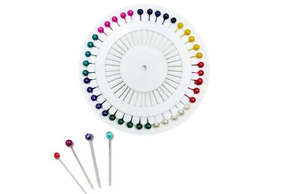 ALFINETE DE COSTURA EM DISCO COM 30 UNIDADES TAMANHO 15