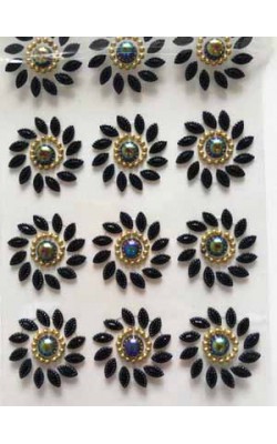 CARTELA ADESIVA MIX FLOR STRASS