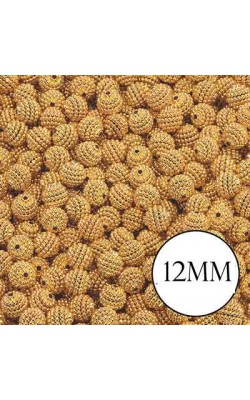 PEROLA CRAQUELADA 12MM OURO COM 20GR 