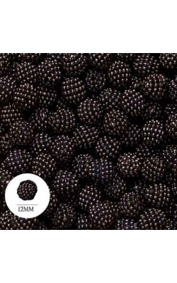 PEROLA CRAQUELADA 12MM PRETO COM 20GR 
