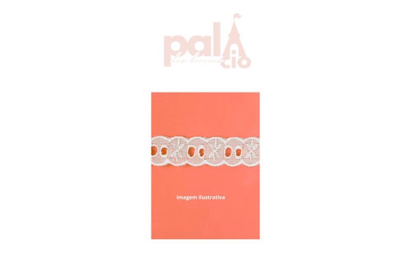 BORDADO PASSA FITA BRANCO C/ 13.7M 20MM
