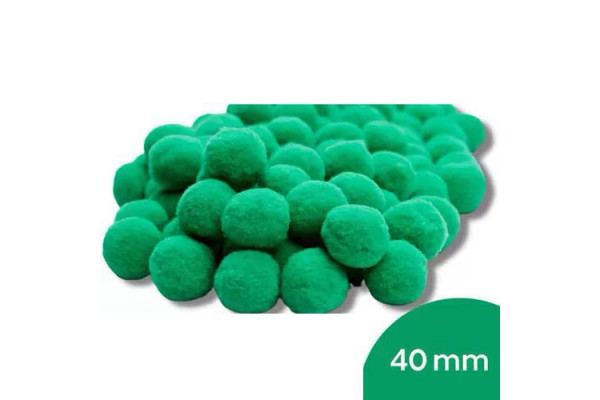 POM POM 40MM NYBC COM 5 PECAS VERDE BANDEIRA