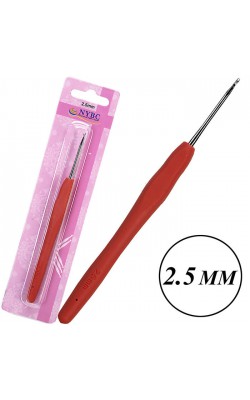 AGULHA DE CROCHE NYBC BASE EMBORRACHADA TAM 2,5MM 
