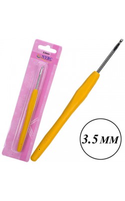 AGULHA DE CROCHE NYBC BASE EMBORRACHADA TAM 3,5MM 
