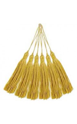 PINGENTE TASSEL DE SEDA 7CM COM 10 UNIDADES NYBC MOSTARDA