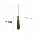 PINGENTE DE TASSEL 7CM COM 10 PECAS NYBC VERDE OLIVA