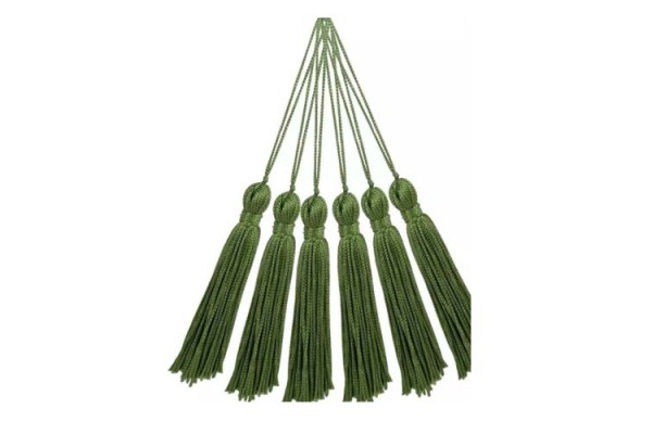 PINGENTE DE TASSEL 7CM COM 10 PECAS NYBC VERDE OLIVA